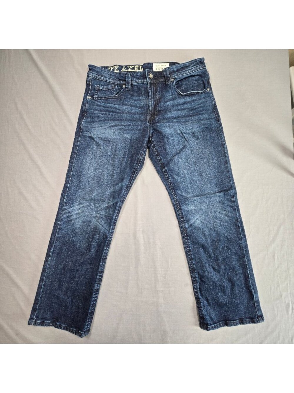 TK Axel 34X30 Mens Slim Boot Jeans Dark Wash Denim